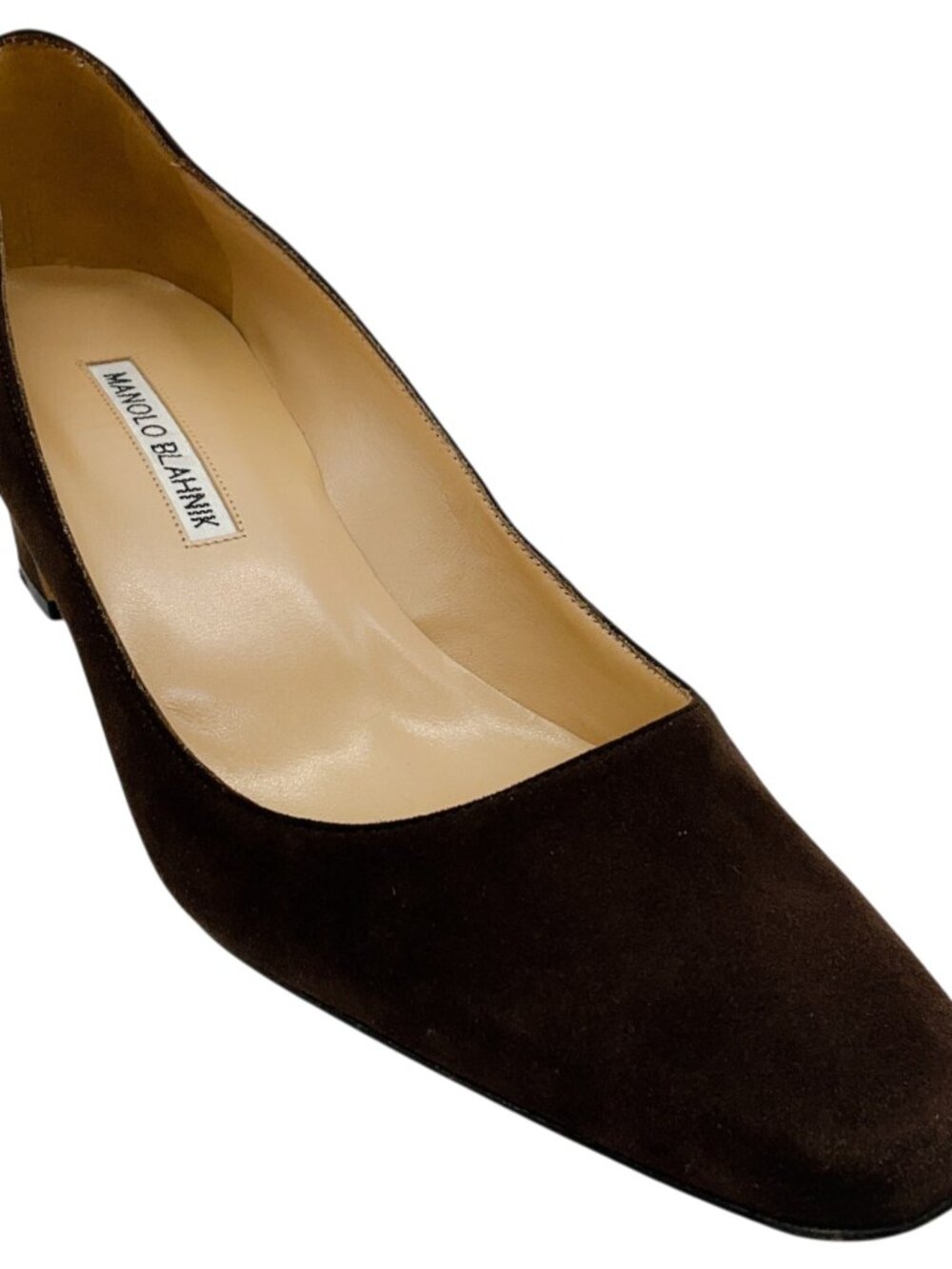 Manolo Blahnik Dark Brown Suede Okkatopla Pumps